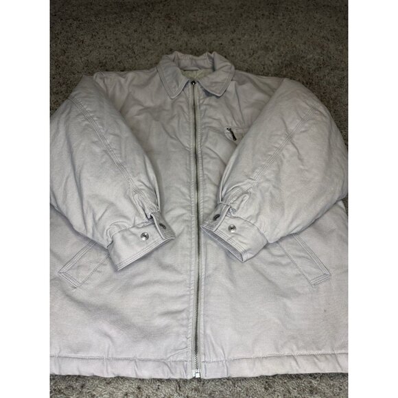 Mens Canvas Jacket Quilt Lining Workwear Utility Chore Outdoor Fishing Thick S - Picture 9 of 14